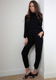 Luxury Style Loungewear 2 Piece Set in Black