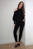 Puff Sleeves Shoulder Off Luxury Loungewear 2 Piece Set
