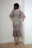 Tweed Print Sleeve Dress