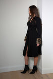 African Cat Trim Trench Coat