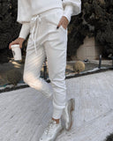Puff Sleeves Shoulder Off Luxury Loungewear 2 Piece Set