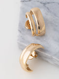 Plain Double Hoop Earring in 18k Gold