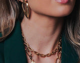 Link Chain Necklace in 18k Gold Plated