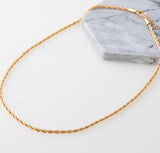 Long Baiano Chain Necklace in 18k Gold Plated