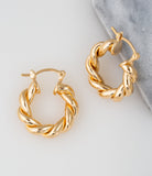 Twisted Hoops in 18K Gold Plated
