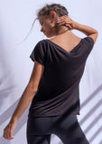 V-Neck Active Short Sleeve Tee - Charcoal