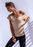 V-Neck Active Short Sleeve Tee - Nude