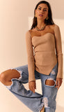 Raquel knit Top in Sand