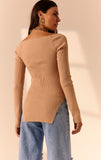 Raquel knit Top in Sand