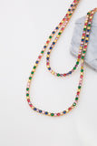 Multicolor Tennis Necklace in 18k Gold - II
