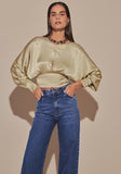 Safira Backless Blouse in Moss