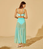 Beach Sarong Pareo Maxi Wrap Skirt - Turquoise