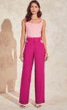 Adele Cut-out Wide Leg Pants in Pink