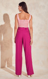 Adele Cut-out Wide Leg Pants in Pink