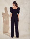 Adele Cut-out Wide Leg Pants in Black