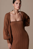 Ashley Knit Dress in Latte khaki