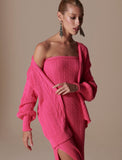 Ashley Knit Cardigan in Pink