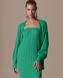 Ashley Knit Cardigan in Nature Green
