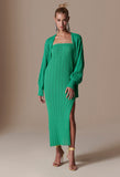 Ashley Knit Dress in Nature Green