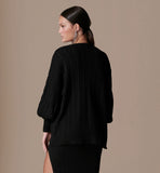 Ashley Knit Cardigan in Black