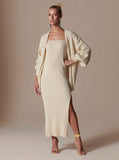 Ashley Knit Dress in Vanilla Beige