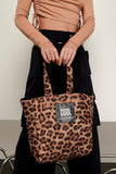Fluffy Reversible Leopard Tote Bag