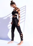 Super High Rise Pant - Black Textured