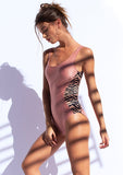 Lulu One Piece Swimsuit - Pink Zebra