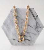 Link Chain Necklace in 18k Gold Plated
