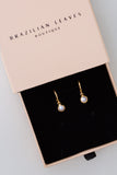 Pearl Sleepers in 18k Gold