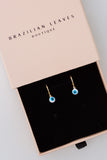 Drop Evil Eye Sleepers in 18k Gold Plated