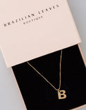 Small Name Initial Pendant 18k Gold Plated