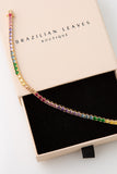Multicolor Tennis Bracelet in 18K Gold Plated