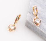 Selena Heart Earrings in 18k Gold Plated