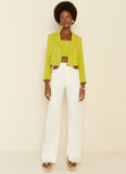 Sophia Tweed Blazer in Lime