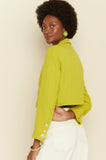 Sophia Tweed Blazer in Lime