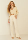 Sophia Tweed Cropped Top in Ivory