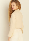 Sophia Tweed Blazer in Ivory