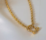 Twist Top Pendant in Gold
