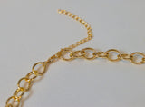 Link Open Heart Link Necklace in 18k Gold Plated