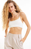 Donatella Tank & Cropped Top in White