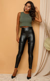 Dani Leather Pant in Black