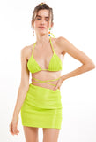 Gaya Mini Skirt in Lime