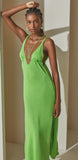 Grazia Maxi Dress in Neon Green