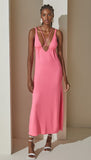 Grazia Maxi Dress in Neon Pink