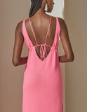 Grazia Maxi Dress in Neon Pink