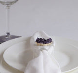 Amethyst Cluster Napkin Holders & Pure Gold