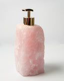 Soap Dispenser in Rose Quartz Crystal