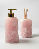 Soap Dispenser in Rose Quartz Crystal