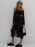 Monique Midi Dress in Black